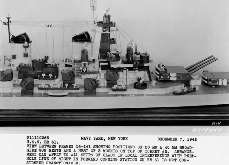 USS Iowa, (lead ship of the Iowa class battleships), concept model - December 7, 1942 - F1111C263 picture number 1