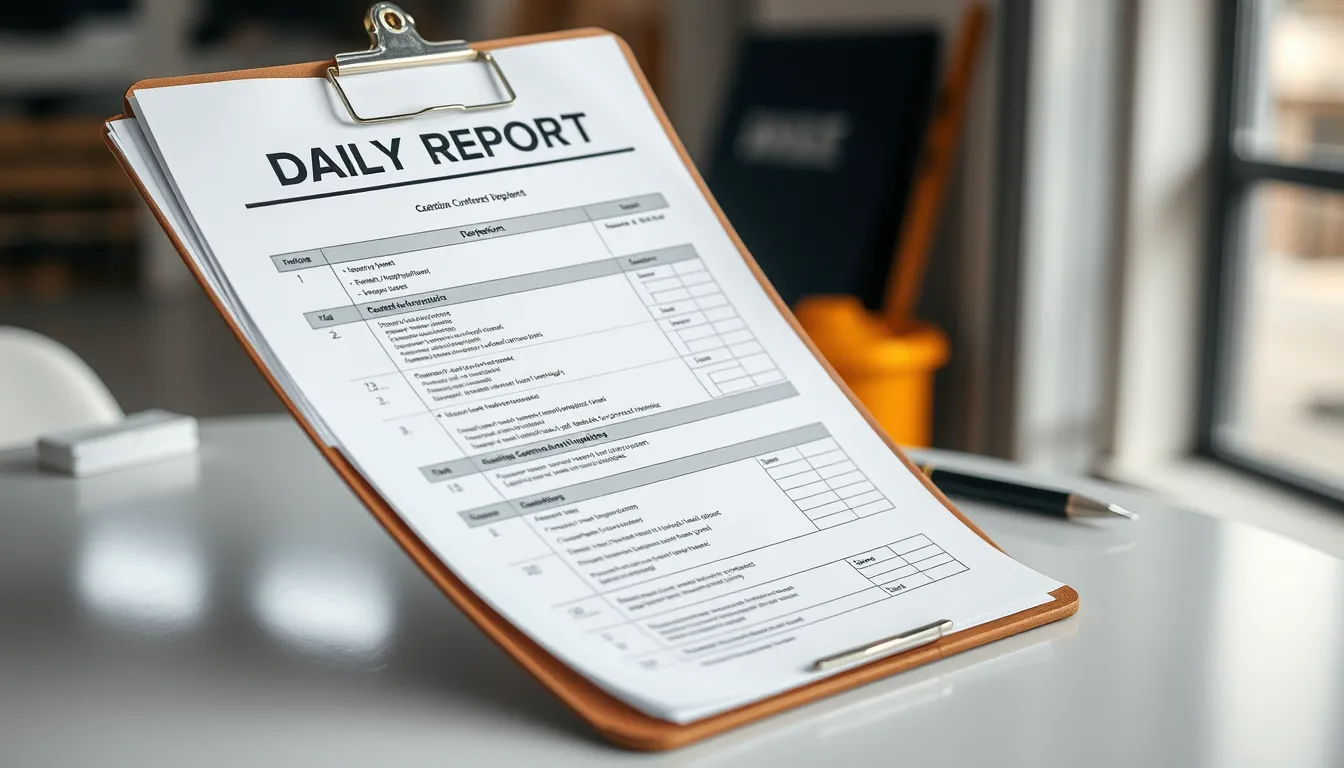 Construction Daily Report Example (Filled Out)