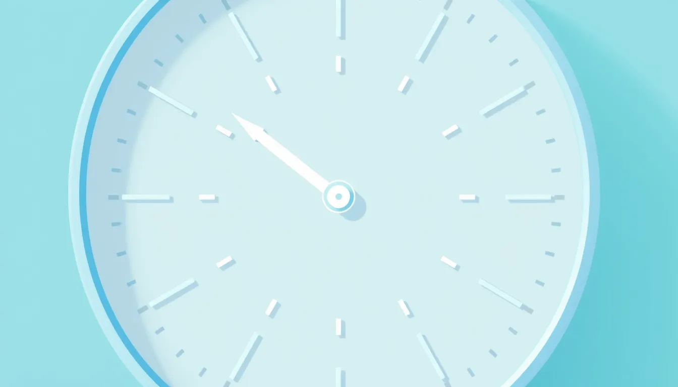 Flat vector illustration of a clock face divided into 15-minute quarters with rounding arrows