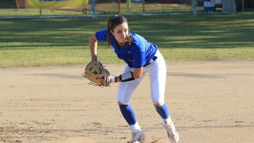 female softball player on the field