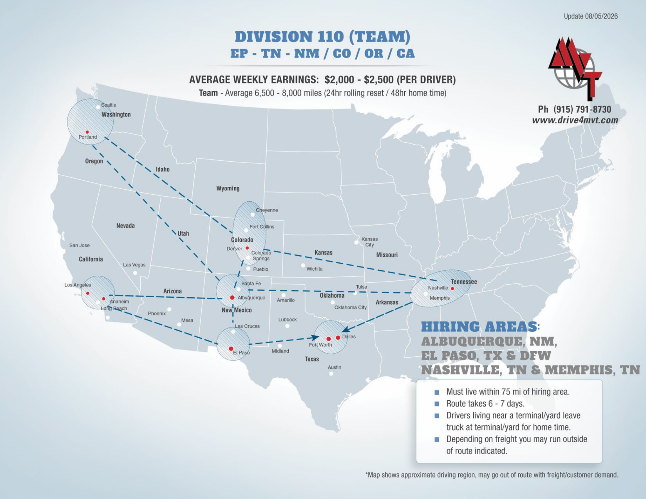 Division 110 Teams Map - 8.17.26
