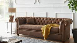 Chesterfield Leather 3-Seater Sofa by CraftShades