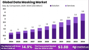 Data Masking Market size is expected to be worth around USD 3.8 Billion