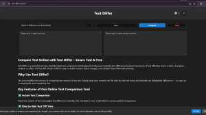Online text comparison tool