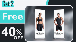 Buy 5 Roll Up Stand and Get 2 Free – High Quality Printing at 300 DPI