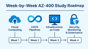 Microsoft Azure DevOps Engineer Expert (AZ-400): 4-Week Study Roadmap + Practice Test