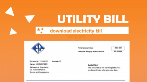 Belgium Electrabel electricity utility bill word