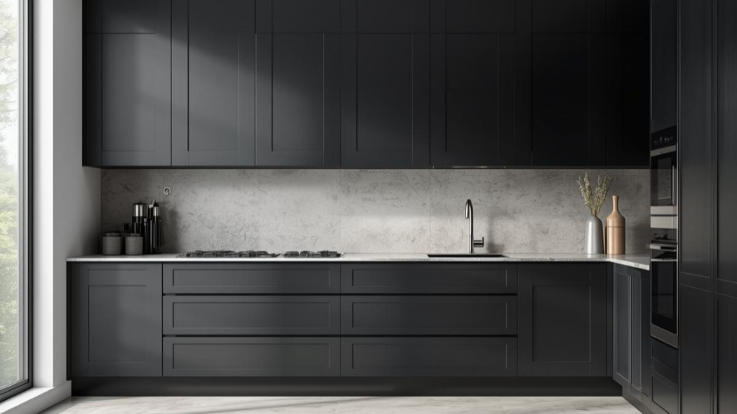 Make Your Kitchen Stand Out with Black Shaker Kitchen Cabinets ...
