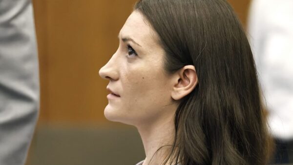 Lindsay Clancy listens as her attorney argues a motion before the start of her jury trial on Monday, July 20, 2026.