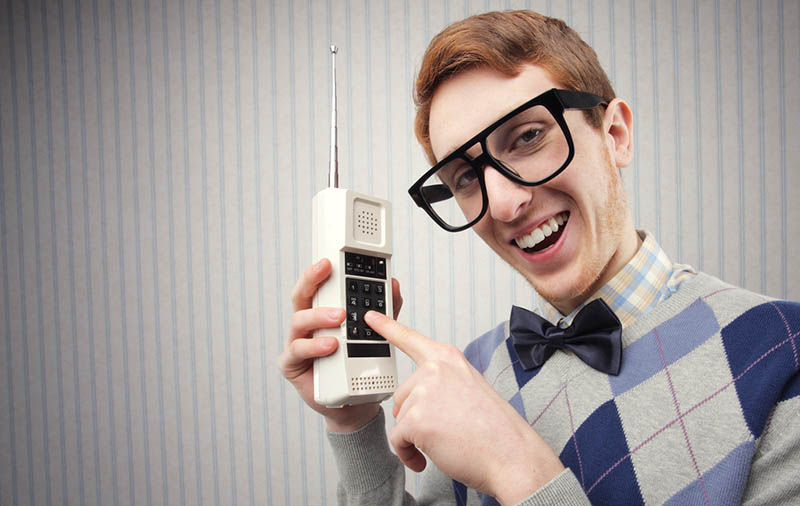 nerd old cell phone mobile shutterstock