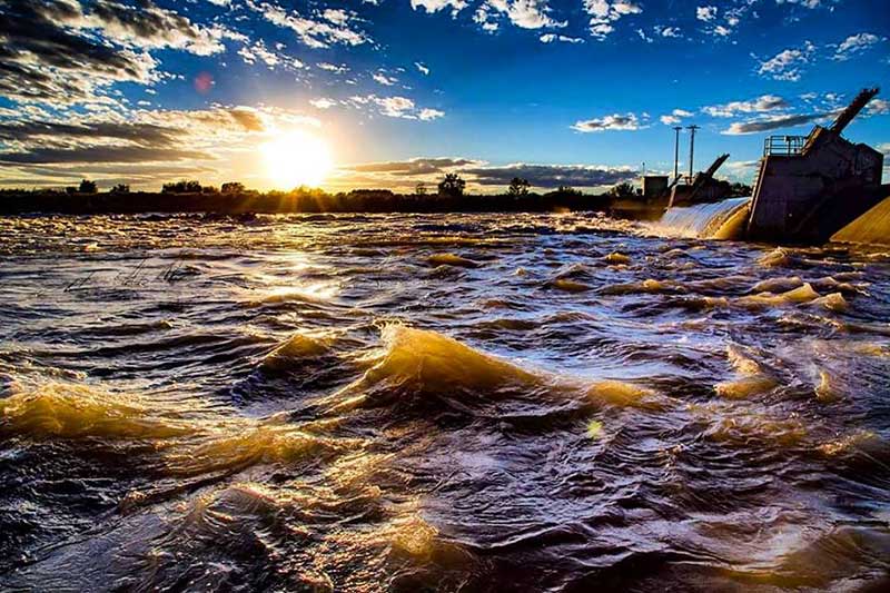Scott Tomlinson. Rapids at Snake River. Northwest of Idaho Falls. June 18 2017