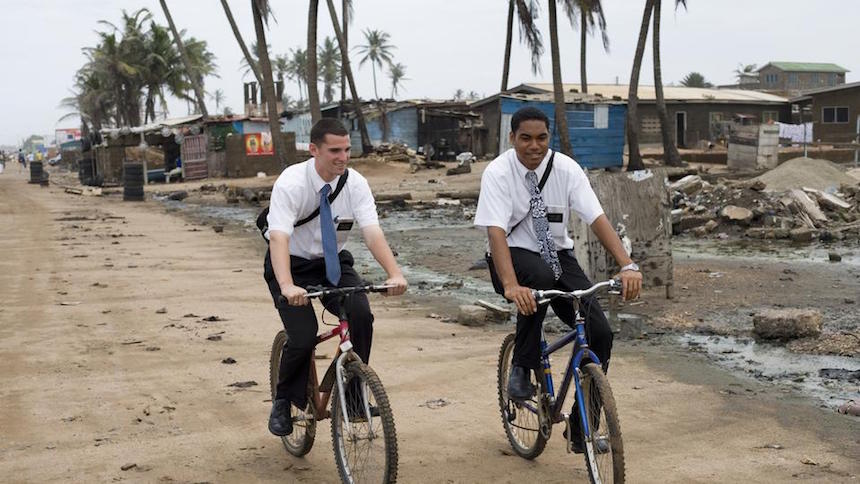 Missionaries on bikes in Ghana