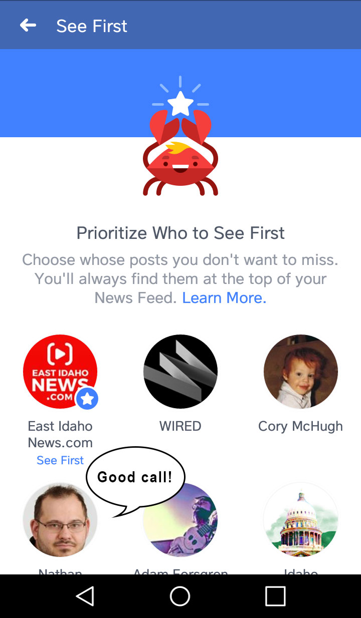 android good call facebook