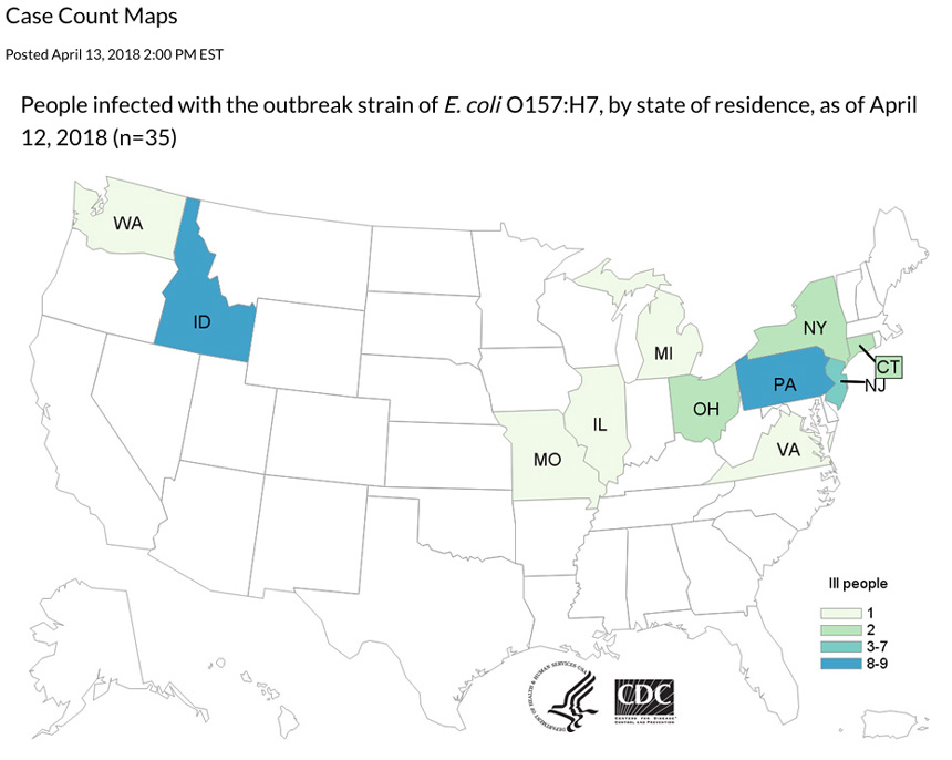 romaine ecoli cdc april 2018