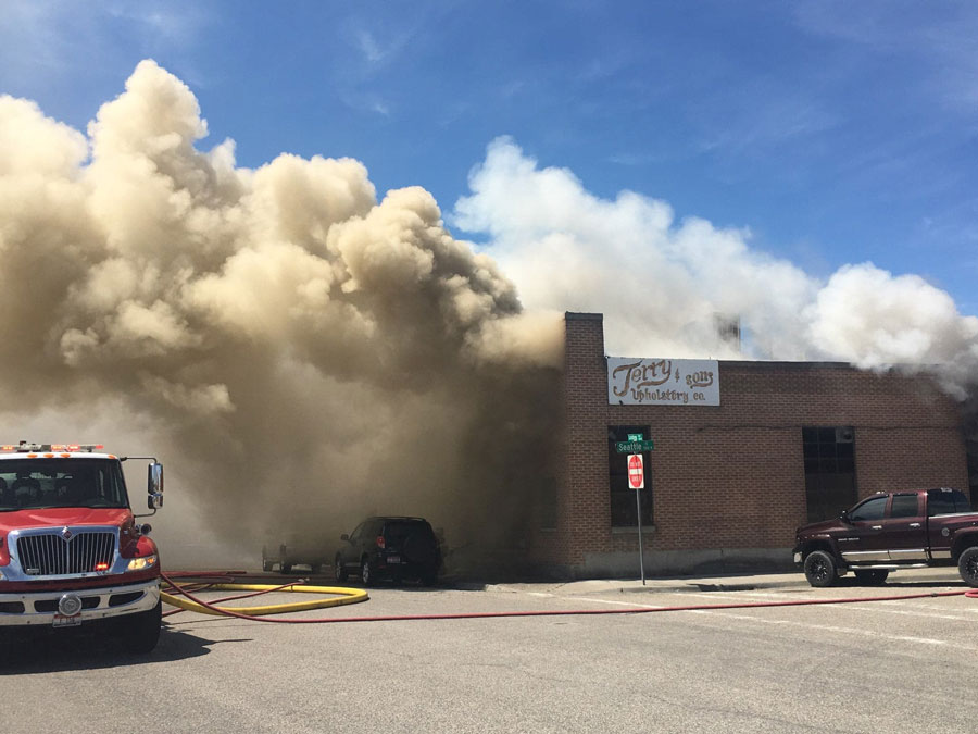 Firefighters responding after explosion causes fire at Idaho Falls ...