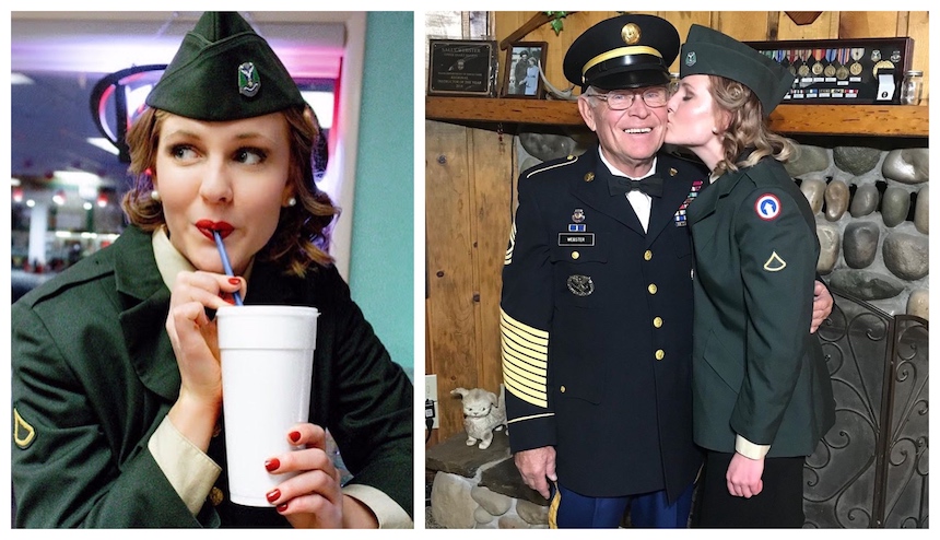 Carlie Webster with grandpa