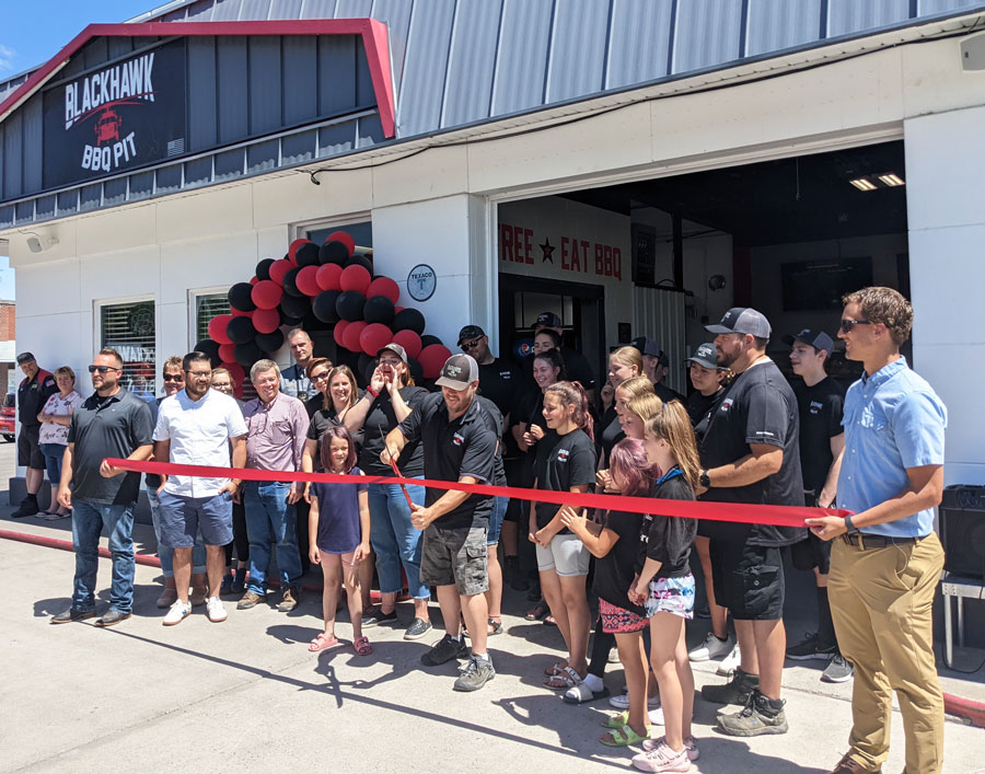 Blackhawk BBQ Pit ribbon-cutting