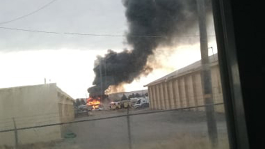 Motorcoach fire