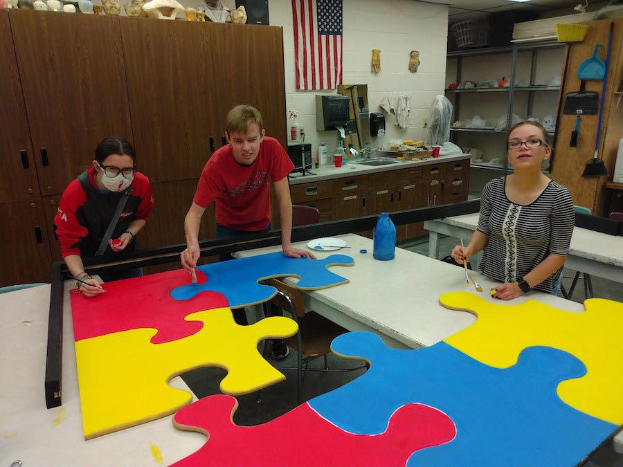 Students at Shelley High School