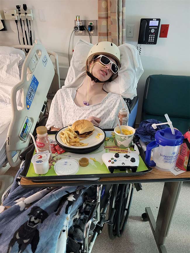 Hayden Hashagen at Primary Children's Hospital