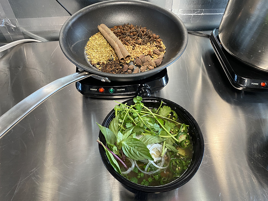 Pho with spices