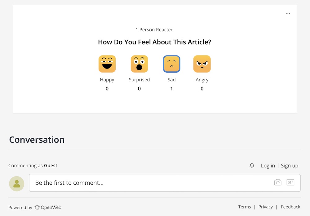 comment system openweb
