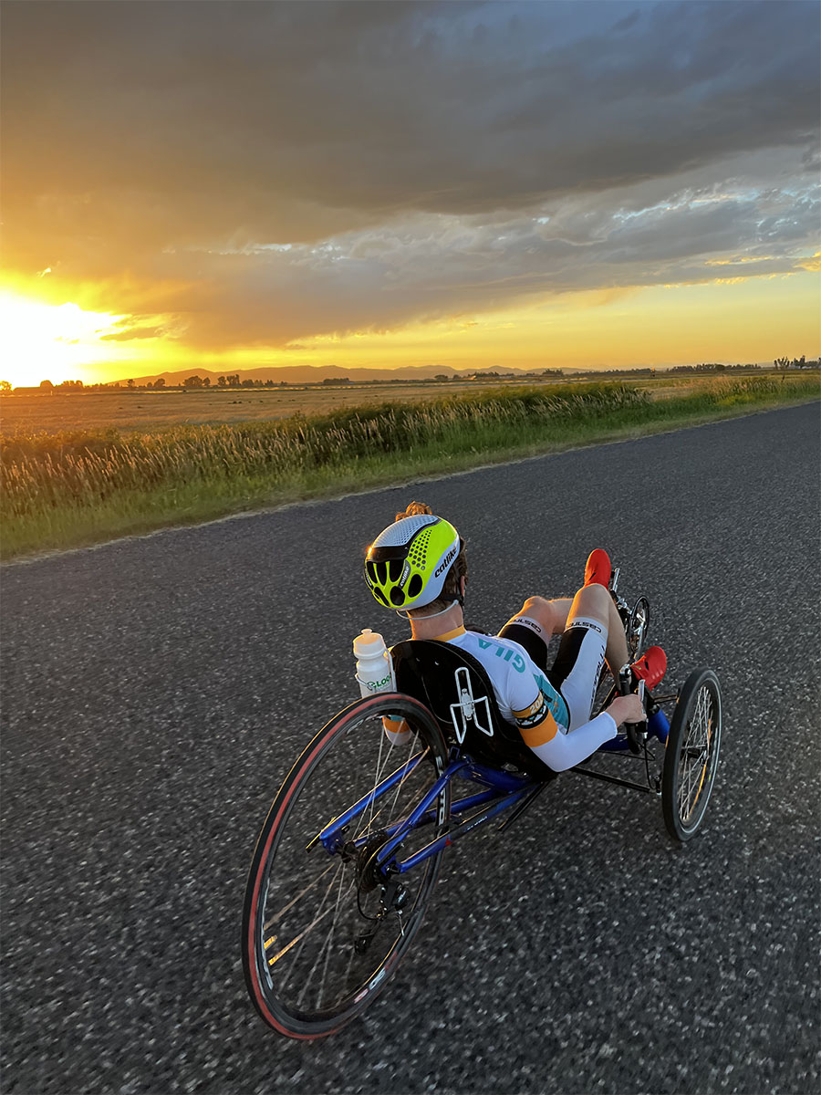 Caleb Schroeder biking