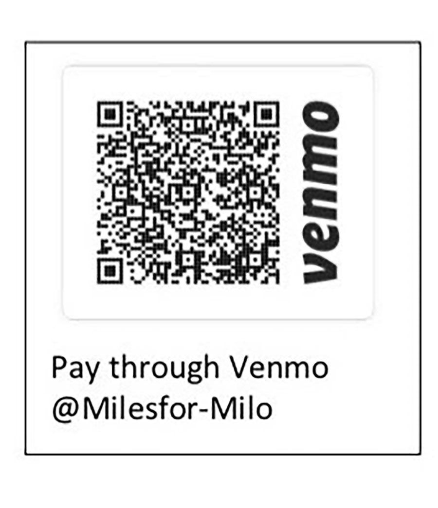 Venmo code for Milo
