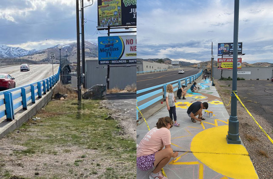 Benton Connection Trail, before and after
