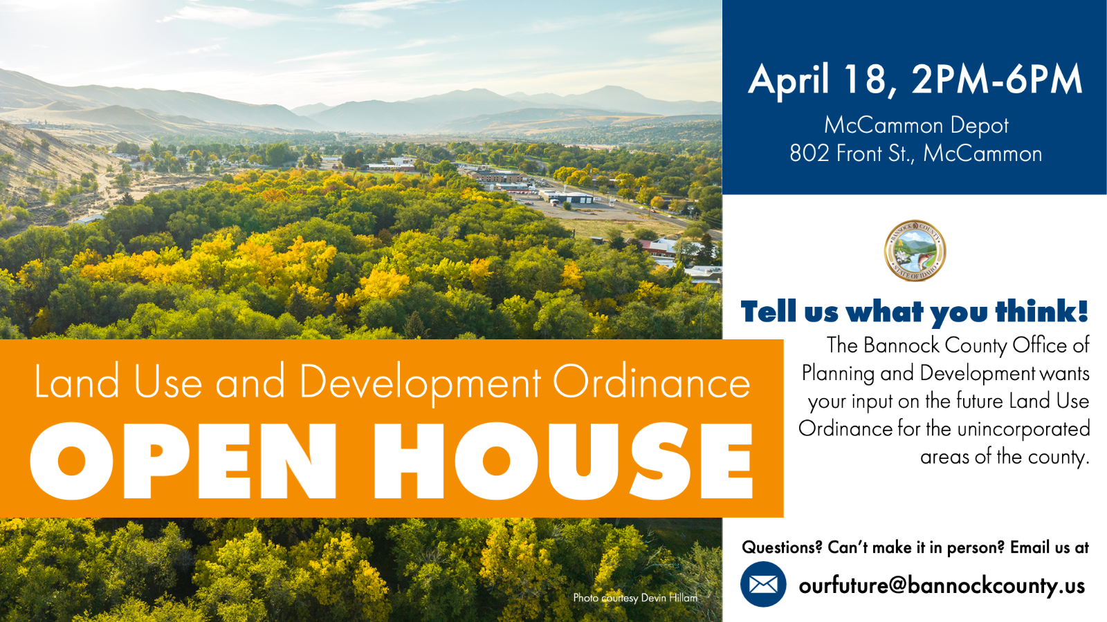 Bannock County Open House Land Use and Development Ordinance