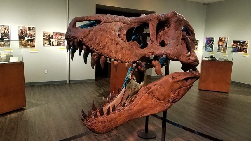 t rex skull rotated