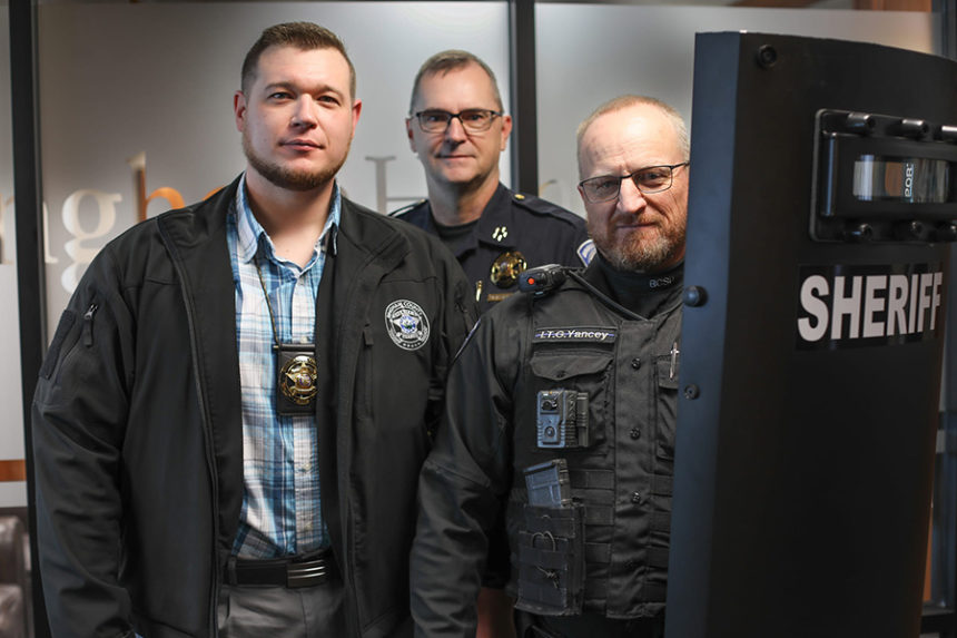 sheriff's office with shields