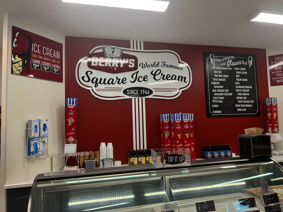 Berry's World Famous Square Ice Cream is unique and perfect for a hot
