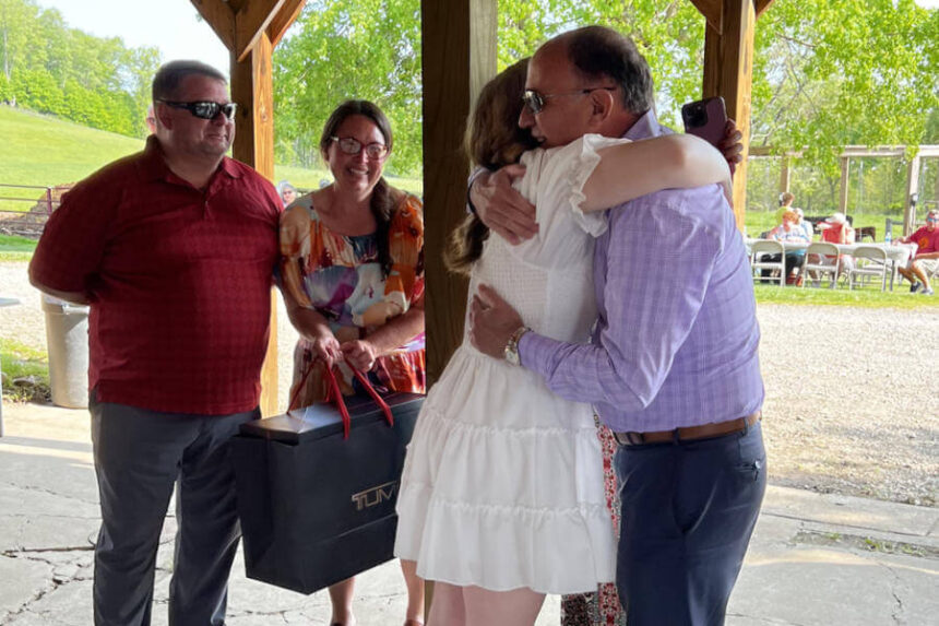 lilly coy hugging doctor