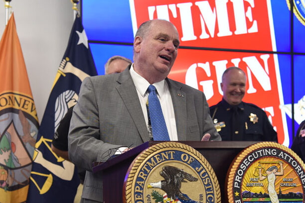 Randy Neal speaking at a press conference in May 2023. | Kaitlyn Hart, EastIdahoNews.com