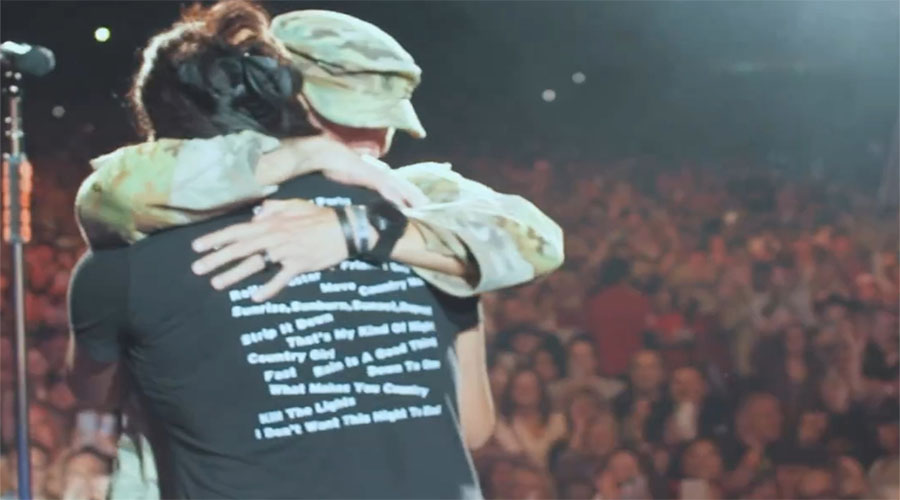 You have to see this! Couple reunited on stage during Luke Bryan concert