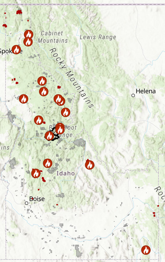 Fish and game wildfire map 2