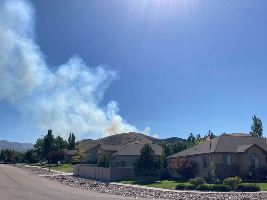 UPDATE: Crews battling wildfire west of Pocatello