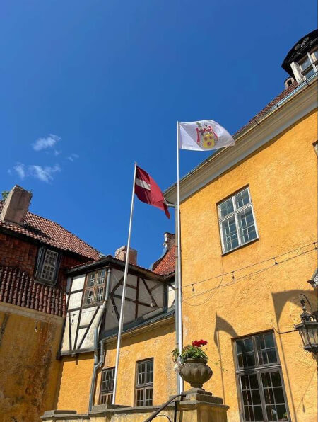 flag at castle