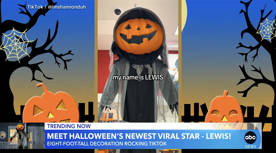 You have to see this! 8-foot ‘pumpkin Halloween ghoul’ goes viral, becomes popular Halloween decoration