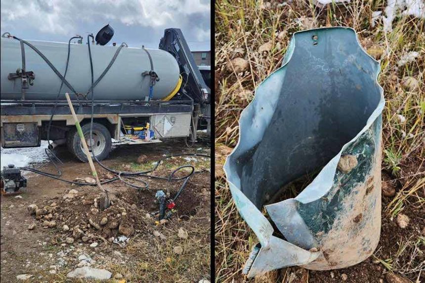 Propane tank damage in Victor Idaho