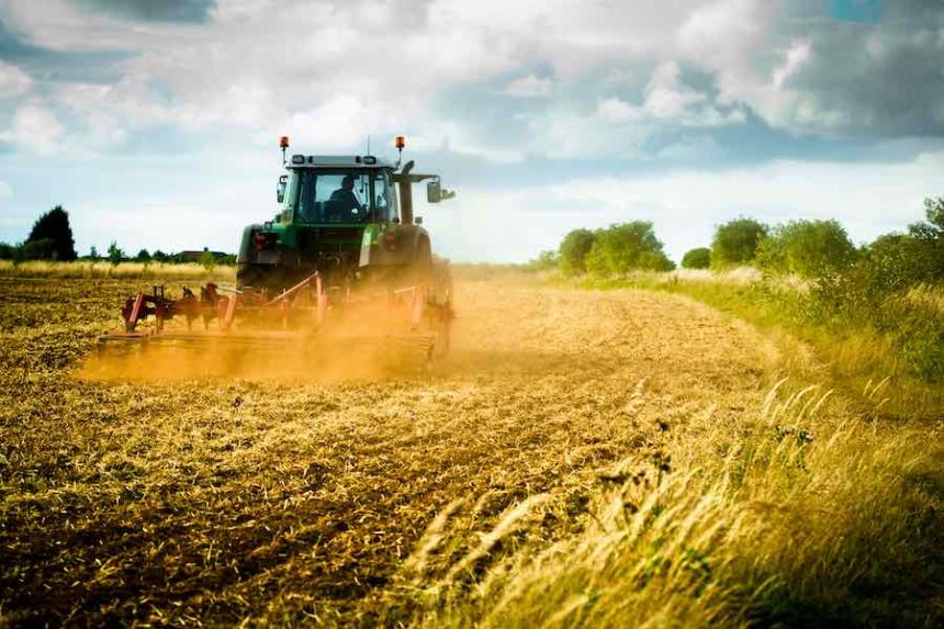Tractor in Field Adobe