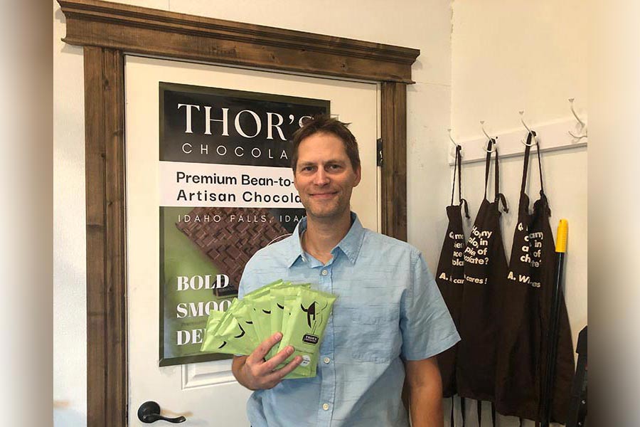 He grew up eating chocolate in Germany, and now makes it out of his own factory in eastern Idaho