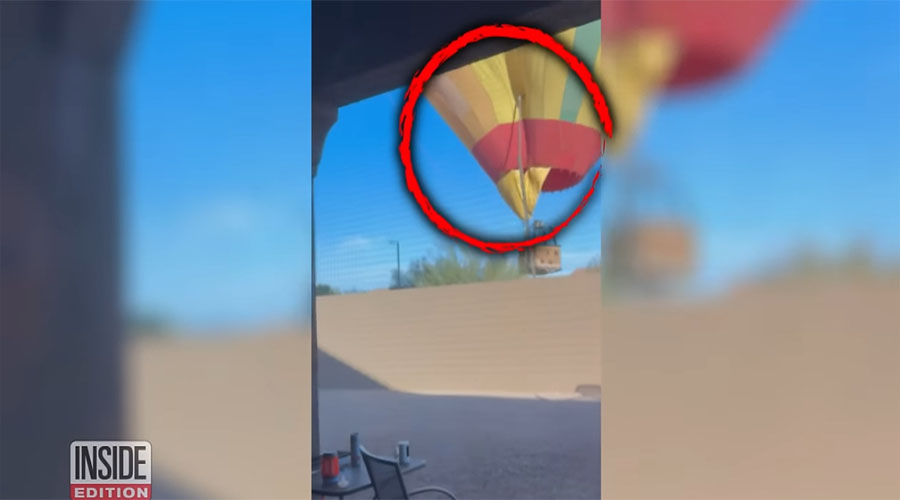 You have to see this! Massive hot air balloon snags light pole, lands on woman’s home