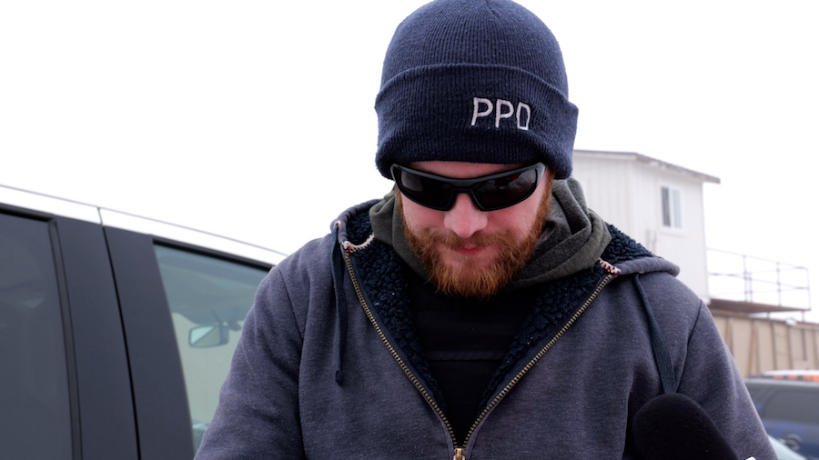 A police officer was at the shooting range when we showed up with an unexpected gift from a Secret Santa