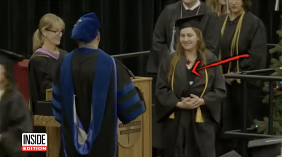 You have to see this! Mom walks at college graduation with her 10-day-old baby