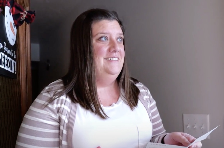 She had just taken her last final when an unexpected gift from a Secret Santa arrived