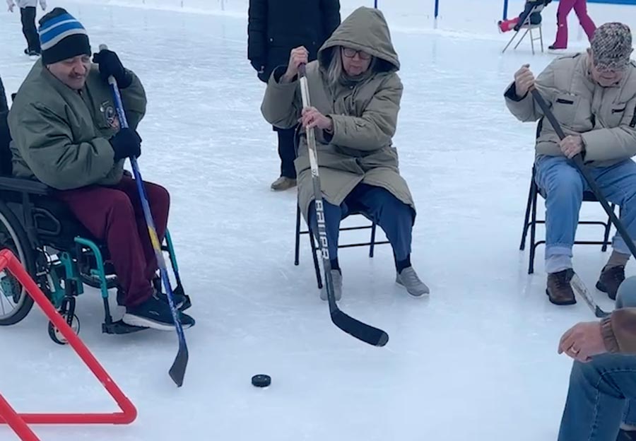 Seniors spend a delightful day on the ice in Sugar City
