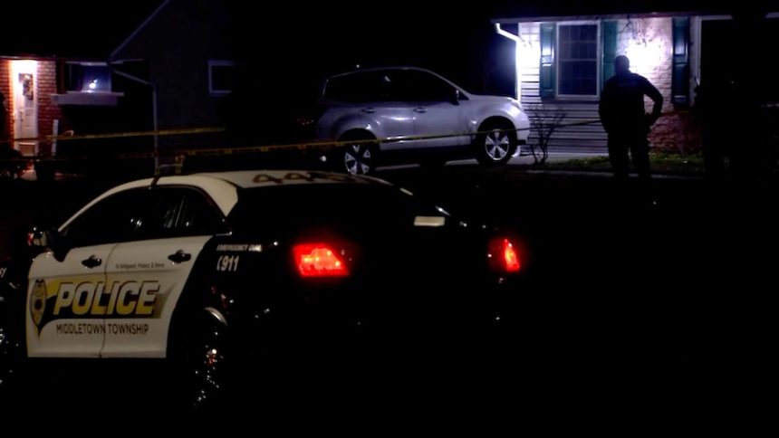 Law enforcement works the scene where a man in his 60s was found beheaded in Pennsylvania. | Courtesy CNN Newswire