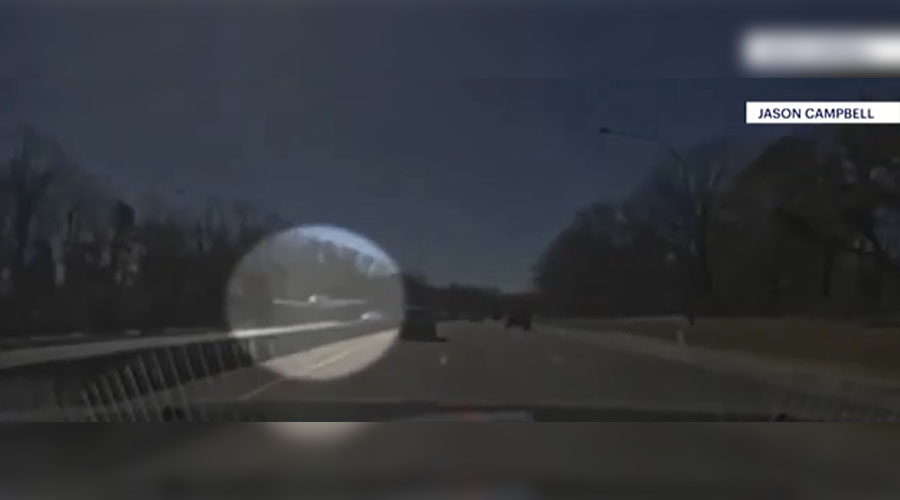 You have to see this! Dashcam captures moment plane makes emergency landing on highway